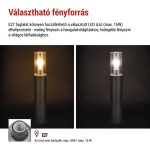 EMOS ZGC0A0P, LED kerti oszloplámpa, 14 x 14 x 50 cm, 1 x E27, 15 W