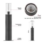 EMOS ZGC0A0P, LED kerti oszloplámpa, 14 x 14 x 50 cm, 1 x E27, 15 W