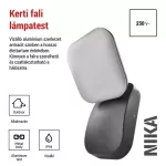 EMOS ZGE014L, LED kerti fali lámpa, 12 x 12 x 20 cm, 12,5 W, meleg fehér