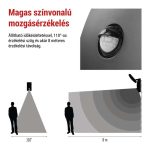 EMOS ZGE044L, LED kerti fali lámpa NIKA szürkületérzékelővel, 12 x 12 x 20 cm, 12,8 W, meleg fehér