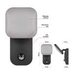 EMOS ZGE044L, LED kerti fali lámpa NIKA szürkületérzékelővel, 12 x 12 x 20 cm, 12,8 W, meleg fehér