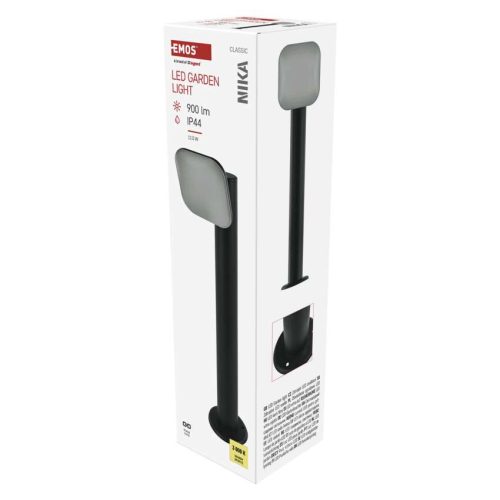 EMOS ZGE0A4L, LED kerti oszloplámpa, 12 x 12 x 50 cm, 12,5 W, meleg fehér