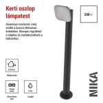 EMOS ZGE0C4L, LED kerti oszloplámpa, 12 x 12 x 80 cm, 12,5 W, meleg fehér