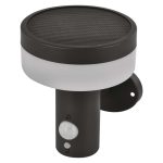 EMOS ZGJ044S, LED napelemes kerti fali lámpa TERION szürkületérzékelővel, 12,5 x 14,7 x 14,2 cm