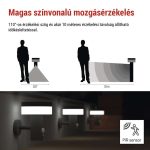 EMOS ZGJ044S, LED napelemes kerti fali lámpa TERION szürkületérzékelővel, 12,5 x 14,7 x 14,2 cm