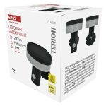 EMOS ZGJ044S, LED napelemes kerti fali lámpa TERION szürkületérzékelővel, 12,5 x 14,7 x 14,2 cm