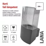 EMOS ZGL010P, LED kerti fali lámpa, 11,9 x 10,6 x 21,8 cm, 1 x E27, 25 W