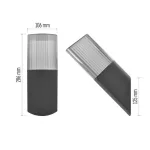 EMOS ZGL020P, LED kerti fali lámpa, 10,6 x 8,8 x 28, cm, 1 x E27, 25 W