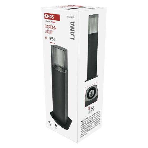 EMOS ZGL0A0P, LED kerti oszloplámpa, 15,3 x 13,3 x 45 cm, 1 x E27, 25 W