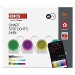 EMOS ZIW154R, GoSmart LED reflektor - 85 cm-es lánc, 4 rész, 7 W, RGBIC+CCT, dimmelhető, WiFi