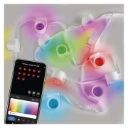   EMOS ZIW15CR, GoSmart LED reflektor - 255 cm-es lánc, 12 rész, 7 W, RGBIC+CCT, dimmelhető, WiFi