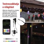 EMOS ZIW17FR, GoSmart LED fényfüzér – 15× parti izzók, 15 m, kültéri és beltéri, RGBIC WiFi