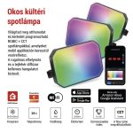EMOS ZIW184R, GoSmart kültéri LED reflektor, kezdő készlet, 3 darab, 14 W, RGBIC dimmelhető, WiFi