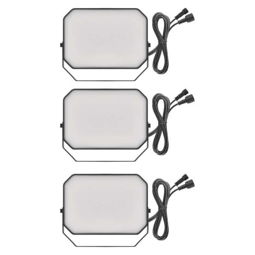 EMOS ZIW184R, GoSmart kültéri LED reflektor, kezdő készlet, 3 darab, 14 W, RGBIC dimmelhető, WiFi