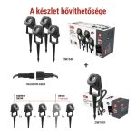 EMOS ZIW191R, GoSmart kültéri LED spotlámpa, bővítő készlet, 1 darab, 1,5 W, RGBIC dimmelhető, WiFi