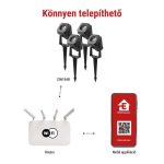 EMOS ZIW194R, GoSmart kültéri LED spotlámpa, kezdő készlet, 4 darab, 7 W, RGBIC dimmelhető, WiFi