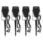 EMOS ZIW194R, GoSmart kültéri LED spotlámpa, kezdő készlet, 4 darab, 7 W, RGBIC dimmelhető, WiFi