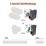 EMOS ZIW223R, GoSmart LED-es lámpatest Hexagon, kiegészítő készlet,3 rész, 1,8 W, RGBIC dimmelhető, WiFi