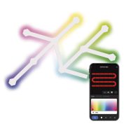   EMOS ZIW249R, GoSmart LED lámpatest Lines fehér, 9 részből álló, 34 W, RGBIC dimmelhető, WiFi