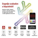 EMOS ZIW249R, GoSmart LED lámpatest Lines fehér, 9 részből álló, 34 W, RGBIC dimmelhető, WiFi