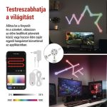 EMOS ZIW249R, GoSmart LED lámpatest Lines fehér, 9 részből álló, 34 W, RGBIC dimmelhető, WiFi