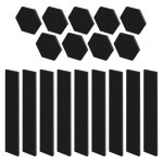 EMOS ZIW269R, GoSmart LED-es lámpatest Lines fekete, 9 részből álló, 34 W, RGBIC dimmelhető, WiFi