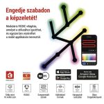 EMOS ZIW269R, GoSmart LED-es lámpatest Lines fekete, 9 részből álló, 34 W, RGBIC dimmelhető, WiFi
