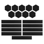 EMOS ZIW269R, GoSmart LED-es lámpatest Lines fekete, 9 részből álló, 34 W, RGBIC dimmelhető, WiFi