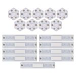 EMOS ZIW269R, GoSmart LED-es lámpatest Lines fekete, 9 részből álló, 34 W, RGBIC dimmelhető, WiFi