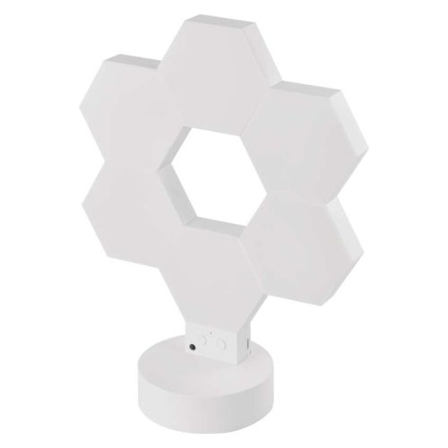 EMOS ZIW426R, GoSmart LED asztali lámpa Hexagon fehér, 6 részből álló, RGBIC dimmelhető, WiFi