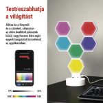 EMOS ZIW426R, GoSmart LED asztali lámpa Hexagon fehér, 6 részből álló, RGBIC dimmelhető, WiFi