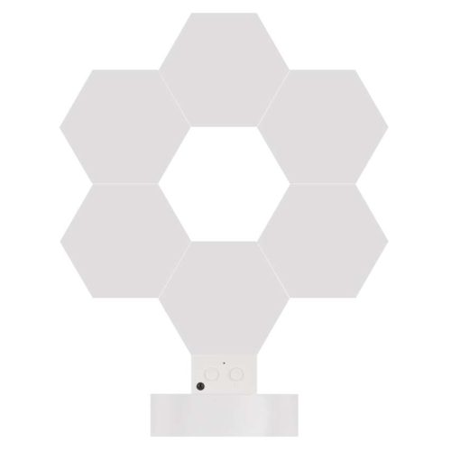 EMOS ZIW426R, GoSmart LED asztali lámpa Hexagon fehér, 6 részből álló, RGBIC dimmelhető, WiFi