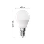 EMOS ZL1F22, LED izzó Basic Mini Globe / E14 / 5,5 W (40 W) / 470 lm / Meleg fehér