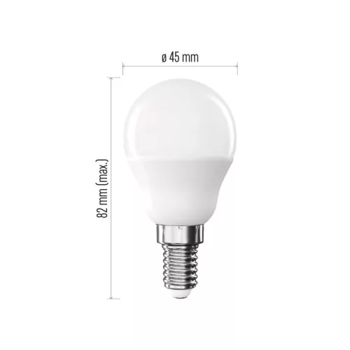 EMOS ZL1F48, LED izzó Basic MINI GLOBE E14 / 8,8 W (60 W) / 806 lm / Természetes fehér