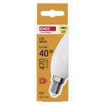 EMOS ZL3F22, LED izzó Basic gyertya / E14 / 5,5 W (40 W) / 470 lm / Meleg fehér