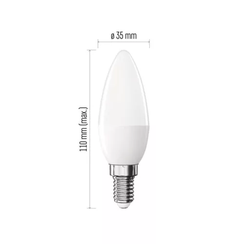 EMOS ZL3F48, LED izzó Basic Candle E14 / 8,8 W (60 W) / 806 lm / Természetes fehér