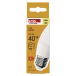 EMOS ZL4F22, LED izzó Basic gyertya / E27 / 5,5 W (40 W) / 470 lm / Meleg fehér