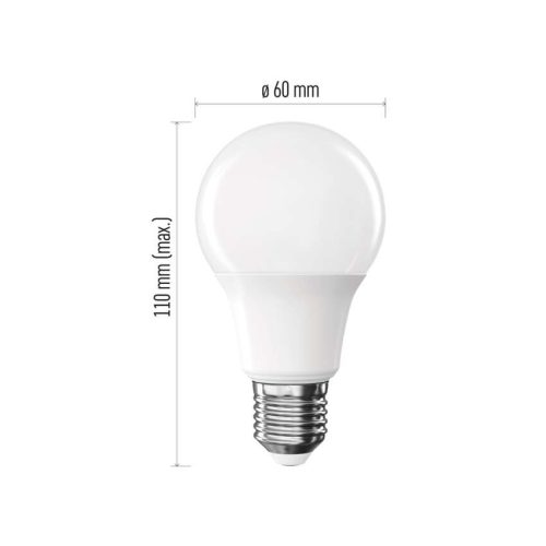 EMOS ZL5F47.6, LED izzó Basic A60 / E27 / 8,8 W (60 W) / 806 lm / Meleg fehér