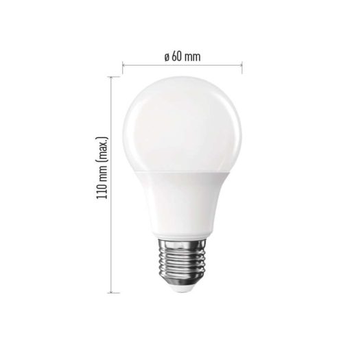 EMOS ZL5F48.6, LED izzó Basic A60 / E27 / 8,8 W (60 W) / 806 lm / Természetes fehér