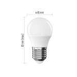 EMOS ZL6F23, LED izzó Basic Mini Globe / E27 / 5,5 W (40 W) / 470 lm / Természetes fehér