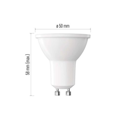 EMOS ZL8F54, LED izzó Basic MR16 fehér/ GU10 / 10 W (72 W) / 1000 lm / Hideg fehér