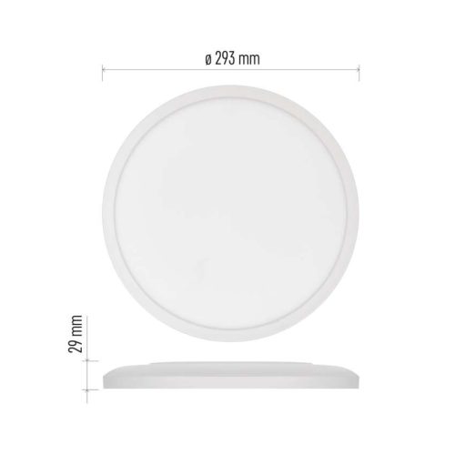 EMOS ZM1400, LED felületi lámpatest FLORI kerek, fehér, 18W, semleges fehér