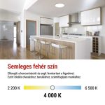EMOS ZM1400, LED felületi lámpatest FLORI kerek, fehér, 18W, semleges fehér