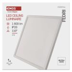 EMOS ZM1402, LED felületi lámpatest FLORI négyzet, fehér, 18W, semleges fehér