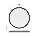 EMOS ZM1404, LED felületi lámpatest FLORI fekete, fehér, 18W, semleges fehér