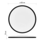 EMOS ZM1405, LED felületi lámpatest FLORI fekete, fehér, 22W, semleges fehér
