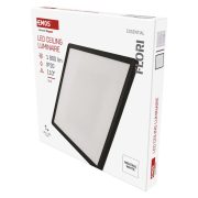   EMOS ZM1406, LED felületi lámpatest FLORI négyzet, fekete, 18W, semleges fehér