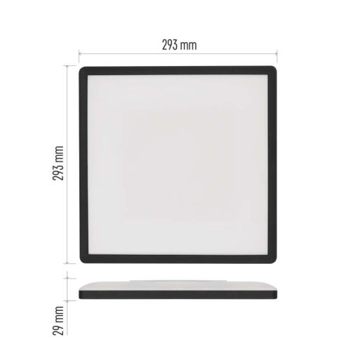 EMOS ZM1406, LED felületi lámpatest FLORI négyzet, fekete, 18W, semleges fehér