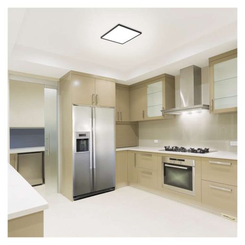 EMOS ZM1406, LED felületi lámpatest FLORI négyzet, fekete, 18W, semleges fehér