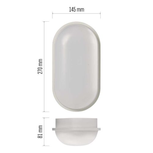 EMOS ZM3020, LED mennyezeti lámpa QARI 20W 1900lm IP65 természetes fehér